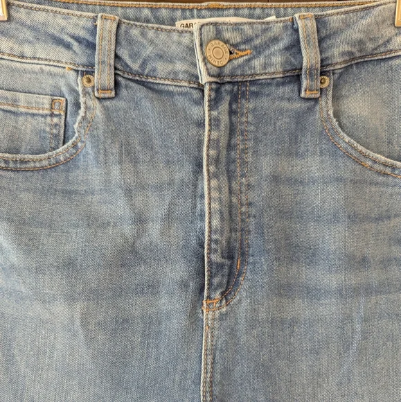 Garage Denim Light Wash Blue Jeans Flared High Waisted Size 7 / 28 NWOT - Picture 12 of 15